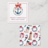 沿岸クリスマス航海のいかりオーナメント ノートカード (正面/裏面)