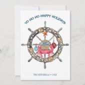 沿岸クリスマス |キャプテン航海のホイールカニ シーズンカード (正面)