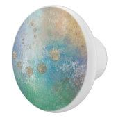 沿岸グランジ |青と緑の水のカラー金ゴールド セラミックノブ (右)