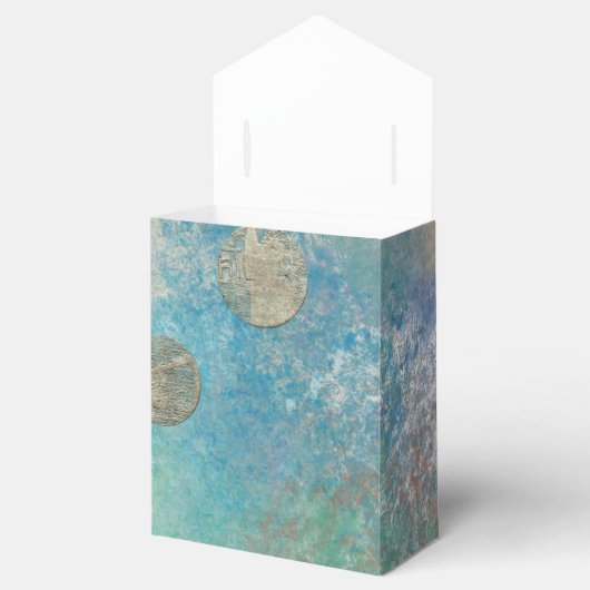 沿岸グランジ |青と緑の水のカラー金ゴールド フェイバーボックス (オープン)