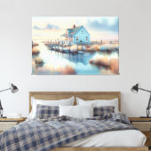 沿岸コテージアットサンライズマーシュ キャンバスプリント (インサイチュ (寝室))