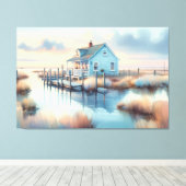 沿岸コテージアットサンライズマーシュ キャンバスプリント (インサイチュ (ウッドフロア))