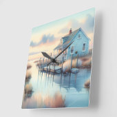 沿岸コテージアットサンライズマーシュ スクエア壁時計 (傾斜)