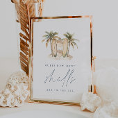 沿岸サーフベビーシャワーシェル推測試合記号 ポスター