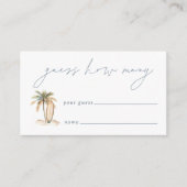 沿岸サーフベビーシャワー推測用ゲームカード エンクロージャーカード (正面)