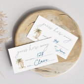 沿岸サーフベビーシャワー推測用ゲームカード エンクロージャーカード