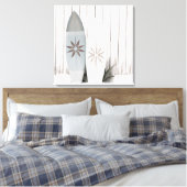 沿岸サーフボード写真トロピカルサマーカンバスプリ キャンバスプリント (インサイチュ (寝室))