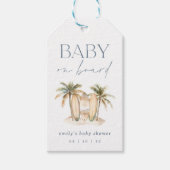 沿岸サーフ「ベビーオンボード」ベビーシャワーの好意 ギフトタグ (正面)