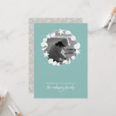 沿岸シェルクリスマスリース写真 カード (正面/裏面インサイチュ)