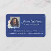 沿岸シックなビーチハイウォーターカラーブルーフロントドア 名刺 (裏面)