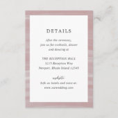 沿岸シックなピンクのエレガントな結婚式 エンクロージャーカード (正面)