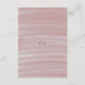 沿岸シックなピンクのエレガントな結婚式 エンクロージャーカード (裏面)