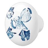 沿岸シックな藍色海水色シーシェル セラミックノブ (右)