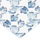 沿岸シックな藍色海水色シーシェル テーブルクロス (アングル)