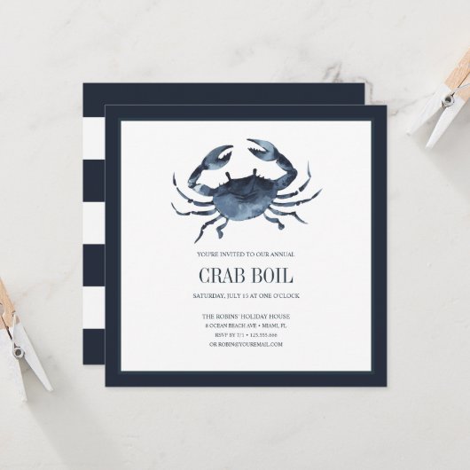 沿岸シックな青いカニの饗宴シーフードボイルパーティー (正面/裏面インサイチュ)