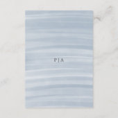 沿岸シックにミュートされた青のエレガントな結婚式 エンクロージャーカード (裏面)