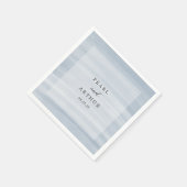 沿岸シックにミュートされた青のエレガントな結婚式 スタンダードカクテルナプキン (角)