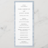 沿岸シックにミュートされた青のエレガントな結婚式 プログラム (正面)