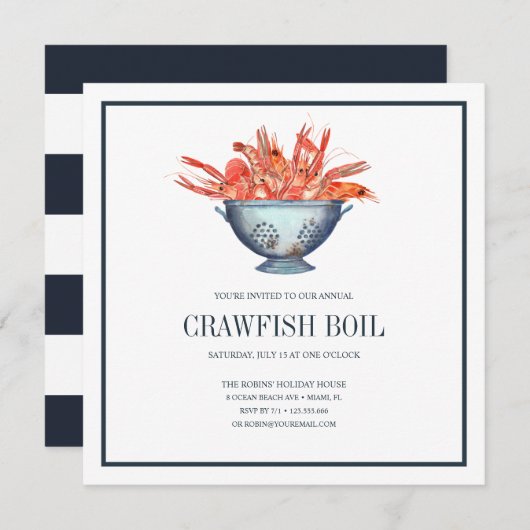 沿岸シック海軍クロウフィッシュ魚介類の沸騰パーティー (正面/裏面)