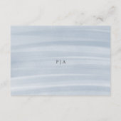 沿岸シック消音ブルーQRコードエレガントな結婚式 出欠カード (裏面)