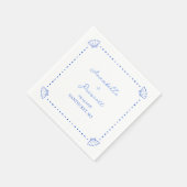 沿岸シック縁どシパーソナライズされたッ結婚ルs スタンダードカクテルナプキン (角)