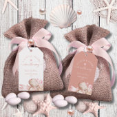 沿岸シック赤面ピンクパールベビーシャワー ギフトタグ