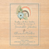 沿岸シーシェル結婚ズ アクリル招待状 (正面)