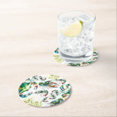 沿岸シーフードボイルラウンド紙コースター ラウンドペーパーコースター (インサイチュ)