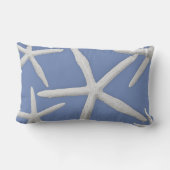 沿岸スタイルの粋なヒトデの青いビーチ ランバークッション (裏面)