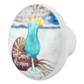 沿岸スタイルウオーターカラーカクテルとナウティラス セラミックノブ (右)