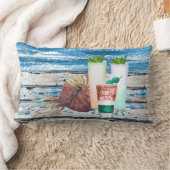 沿岸スタイル水色カクテルとナウティラス呂 ランバークッション (ブランケット)