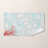 沿岸スタイル美しい淡い青い紅珊瑚 ハンドタオル (ハンドタオル)