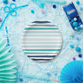 沿岸ストライプなパーティーのプレート ペーパープレート (パーティー)