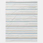 沿岸ストライプビーチ色 フリースブランケット (正面)