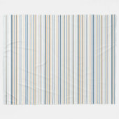 沿岸ストライプビーチ色 フリースブランケット (正面(横))