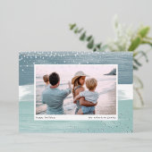 沿岸ストライプ |クリスマスフォト 箔シーズンカード (立ち正面)