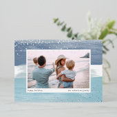 沿岸ストライプ |クリスマスフォト 箔シーズンカード (立ち正面)