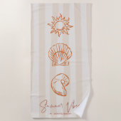 沿岸ストライプ | ドルチェヴィタサマーバイブモノグラム ビーチタオル (正面)