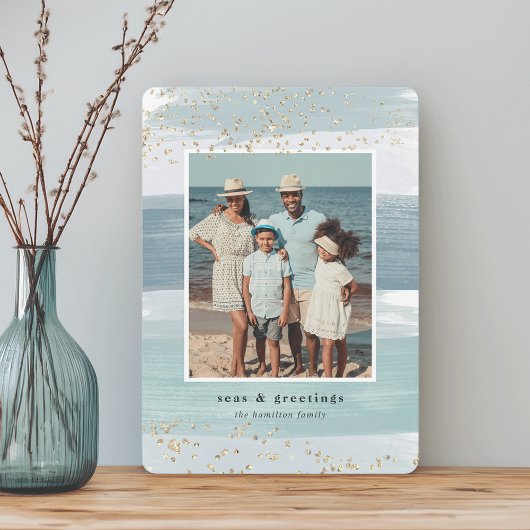 沿岸ストライプ |ホリデーフォトカード シーズンカード