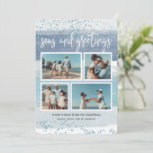 沿岸ストライプ | ホリデーフォトコラージュカード シーズンカード (スタンド正面)