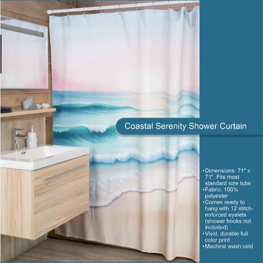 沿岸セレニティシャワーカーテン シャワーカーテン