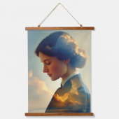 沿岸セレニティダブルエクスポージャー 吊り下げ型タペストリー (正面)