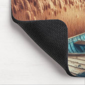 沿岸セレニティ:ライトハウスとローボート マウスパッド (コーナー)