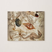 沿岸タツノオトシゴの貝殻の航海のな地図 ジグソーパズル (横)