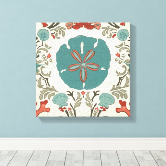 沿岸ダマスクI キャンバスプリント (インサイチュ (ウッドフロア))