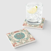 沿岸ダマスクI ストーンコースター (横)