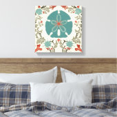 沿岸ダマスクII キャンバスプリント (インサイチュ (寝室))