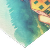 沿岸チャームイタリアCinque Terre水彩画 | テーブルクロス (アングル)