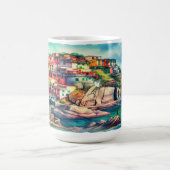 沿岸チャームシンクテレーイタリア水彩画 | コーヒーマグカップ (中央)
