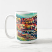 沿岸チャームシンクテレーイタリア水彩画 | コーヒーマグカップ (左)